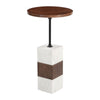 Stuk Side Table Brown & White
