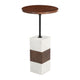 Stuk Side Table Brown & White