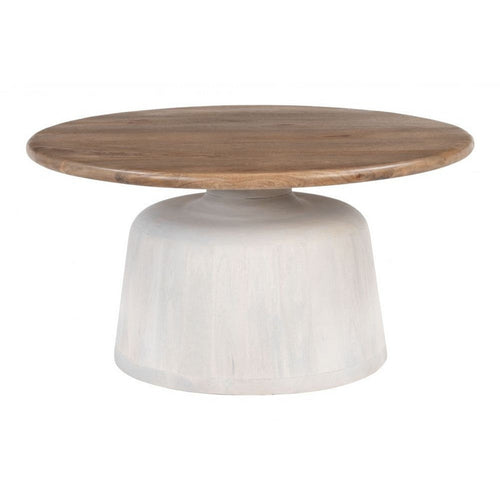 Goblet Coffee Table Brown & White