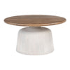 Goblet Coffee Table Brown & White