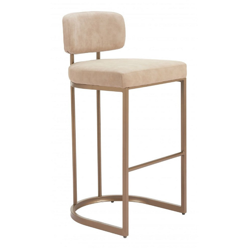 Velar Barstool (Set of 2) Beige