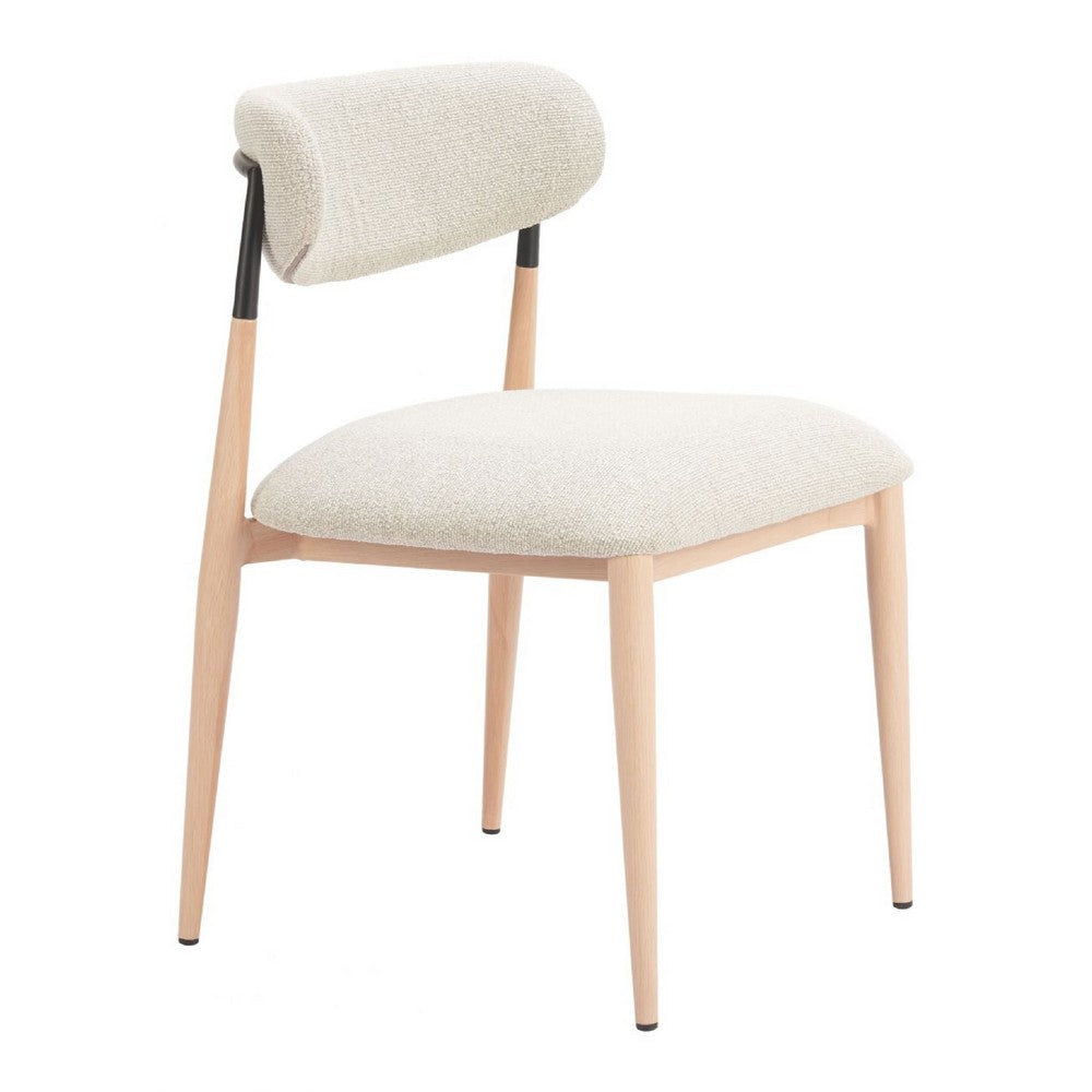 Equinox Armless Dining Chair (Set of 2) Oyster Gray & Natural