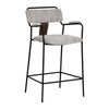 Couva Counter Stool (Set of 2) Gray Tweed