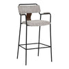 Couva Barstool (Set of 2) Gray Tweed