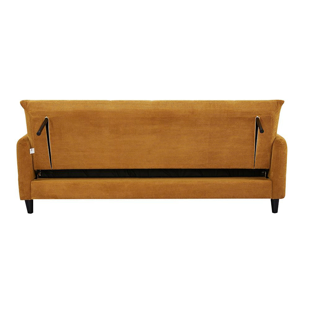 Convertible Sofa Bed | 79’’ | Tufted Cushions | Yellow BM285049