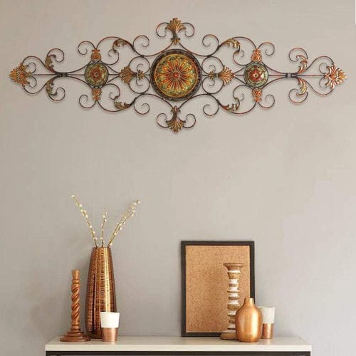 Vintage Style Metal Scrollwork Wall Decor