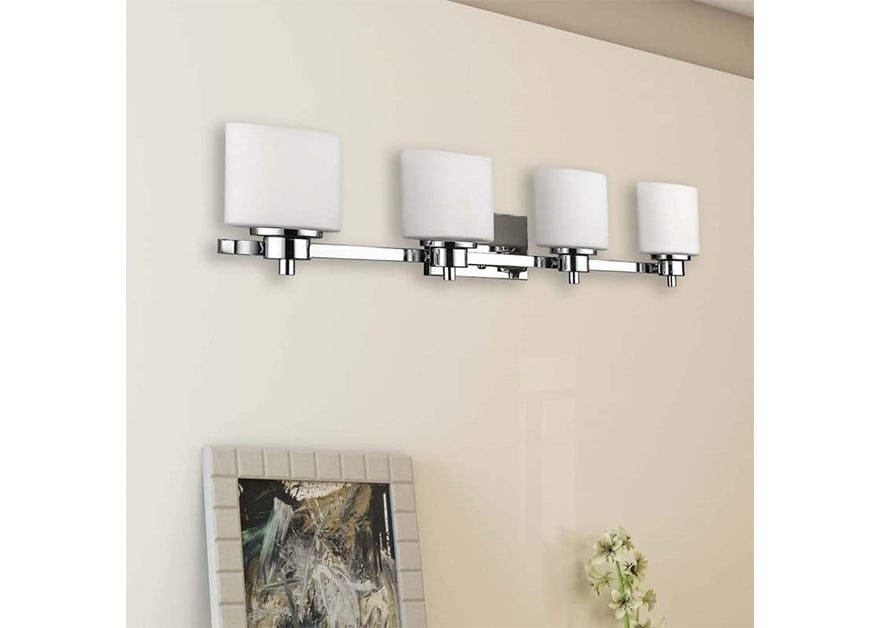 Contemporary 4 Light Bath Vanity Wall Fixture