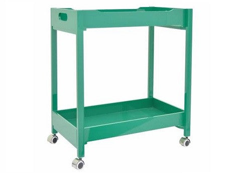 Three Hands Crop Modish Wood Bar Cart Green Three Hands Crop Modish Wood Bar Cart Green