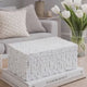 Lissa Decorative Storage Box | Matte White Textured Resin | 13"