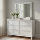 Ani Accent Mirror | 37" | Rectangular | Faux Wood Frame | White