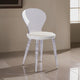 Rari 19 Inch Crystal Clear Armless Chair, Padded White Vegan Leather Seat By Casagear Home