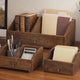 Wood Box Set | 19", 13", 10" | Fir with Handles | Brown