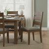 Wooden Ladder Back Dining Chairs, Knotty Nutmeg & Brown, Set of 2