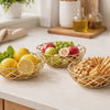 Lyna 18 Inch Modern Decorative Metal Basket Set of 3, Gold Color By Casagear Home
