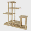 67 Inch Flower, Plant Stand, Multi Tier Shelf Design, Natural Teak Wood By Casagear Home