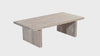 Nira Coffee Table | 48 Inch Rectangular Top | Handcrafted Washed White Acacia Wood | Panel Leg Base By The Urban Port