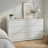 Ashley Onira Wide Dresser I 6 Spacious Drawers I Modern White Wood I 60"