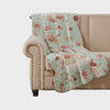 Rosle Throw Blanket | 50 x 60 | Quilted | Rose Floral | Multicolor