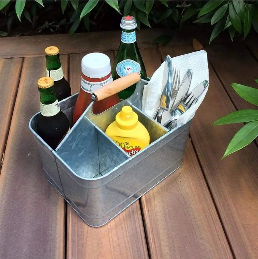 Galvanized Metal Sturdy Carry All Serveware Galvanized Metal Sturdy Carry All Serveware