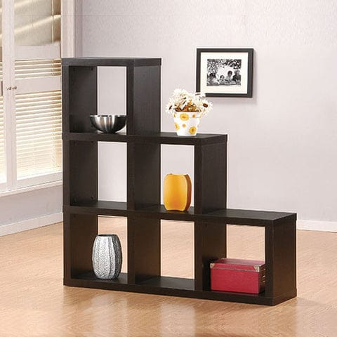 Wooden Bookcase In Cube Pattern