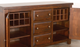 Reggie Buffet Console, 3 Drawers and 2 Cabinet, 66" Brown Mahogany