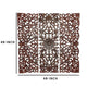 Three Piece Wooden Wall Panel Set with Traditional Scrollwork and Floral Details Brown 14255
