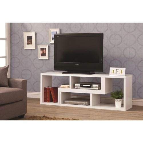 TV Console Bookcase Combo | Hollow Core Design | White