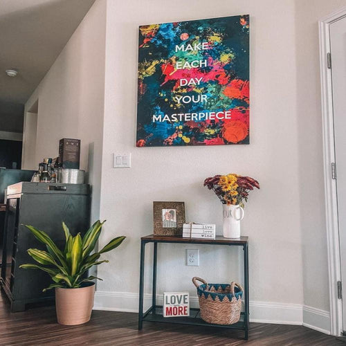 Industrial Side Table | Wood & Metal | Open Mesh Shelf | Brown & Black