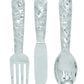 26169 Artistic Cutlery Wall Decor In Metal Set of Three Silver-Benzara 26169