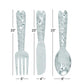 26169 Artistic Cutlery Wall Decor In Metal Set of Three Silver-Benzara 26169