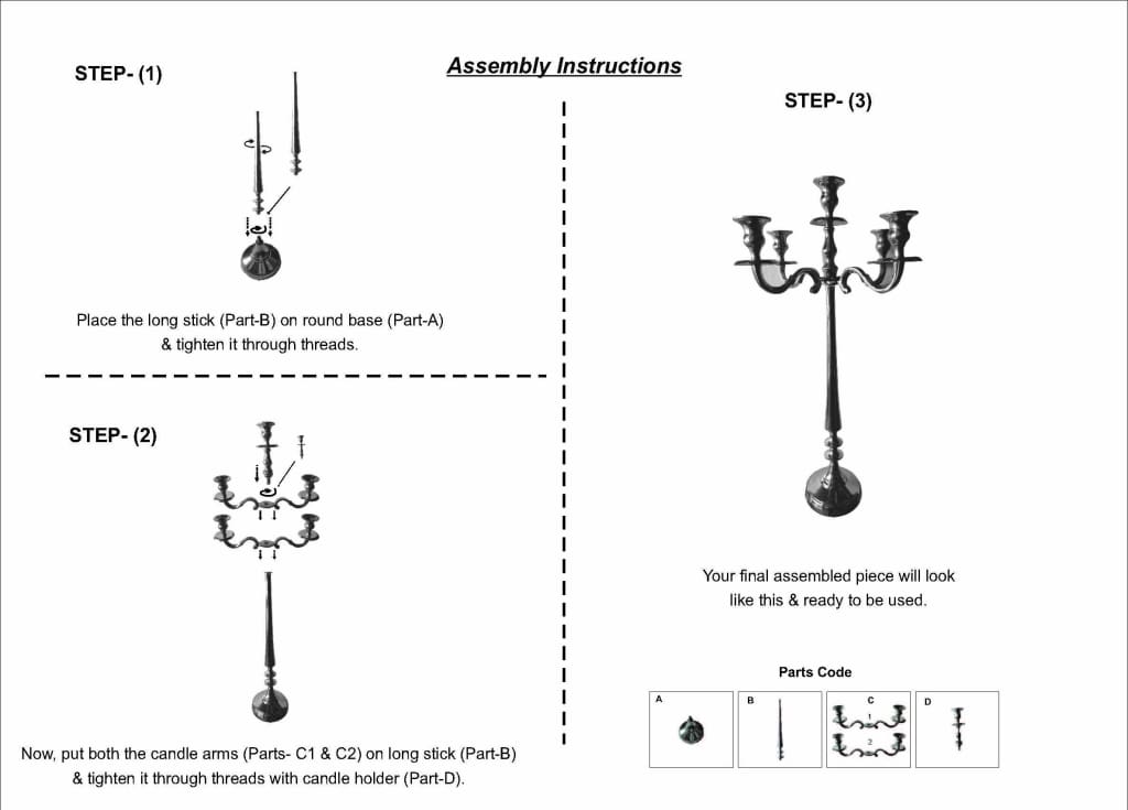 24 Inches Handcrafted 5 Arms Aluminum Candelabra in Traditional Style Polished Silver 30854