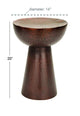 31333 Vintage Inspire Metal Bronze Stool -Benzara 31333