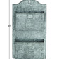 Galvanized Metal Two Tier Wall Pocket Organizer Gray By Benzara 49107