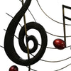 Metal Musical Notes Wall Hanging Art Decor Black and Copper By Casagear Home BM05414