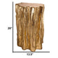 Well Designed Nature Inspired Tree Trunk Stool Gold ABH-43311