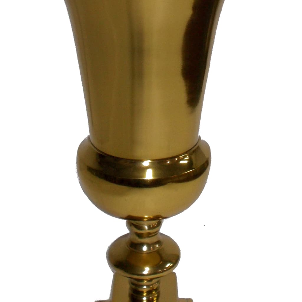 Small Gold Finish Aluminium Vase By Casagear Home ABH-AV39602