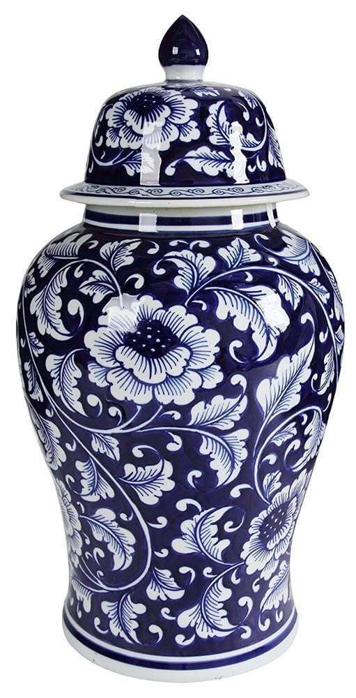Bold Floral Impressive Jar with Lid By Casagear Home