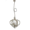 Beautiful Wood Metal Antique Chandelier White ABH-DT38552