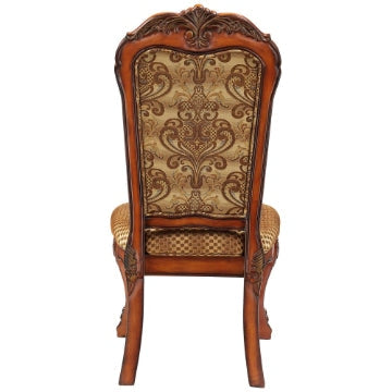 Set of 2 Wooden Side Chair Cherry Oak Brown AMF-12153