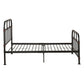 Industrial Pipe Detailed Metal Full Size Bed Sandy Gray AMF-30735F