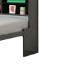 Metal Twin Bed with Bookcase and Rollout Trundle Black and Silver By Casagear Home AMF-37225T
