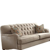 Fabric Upholstered Sofa with 2 Pillows Beige By Casagear Home AMF-52580
