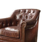 Comfy Chair Vintage Dark Brown Top Grain Leather By Casagear Home AMF-53627