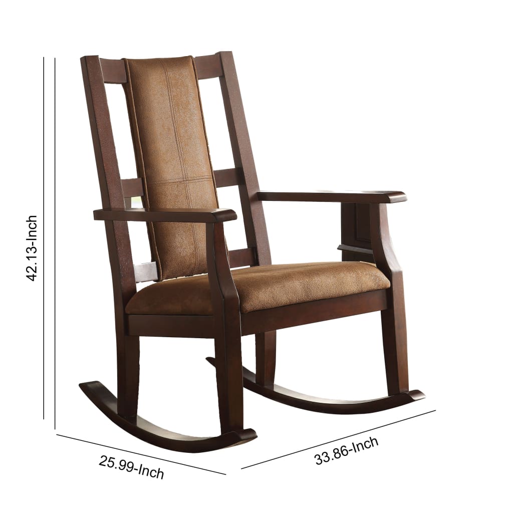 Butsea Wooden Rocking Chair Brown AMF-59378