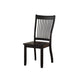 Nova Side Chair Set of 2 | Wood Frame | Slatted Backrest | Black