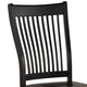 Wooden Side Chair with Slatted Backrest Set of 2 Black AMF-71852
