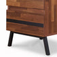 Two Drawers Wooden End Table with Angled Leg Support Brown and Black - ACME AMF-80622