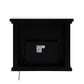 Wood and Mirror Electric Fireplace with Faux Crystals Inlay Clear and Black By Casagear Home AMF-90455