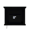 Wood and Mirror Electric Fireplace with Faux Crystals Inlay Clear and Black By Casagear Home AMF-90455