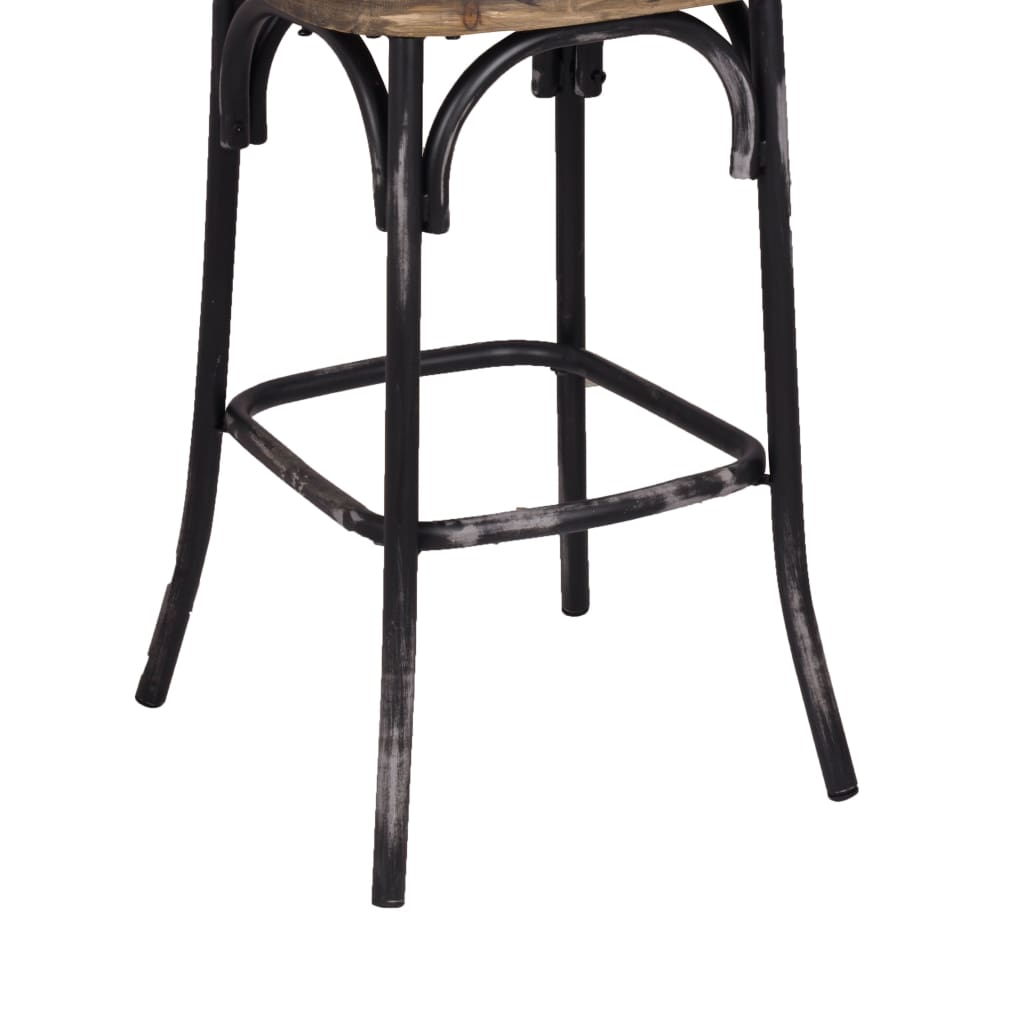 Zaire Bar Chair Walnut & Antique Black By ACME AMF-96640
